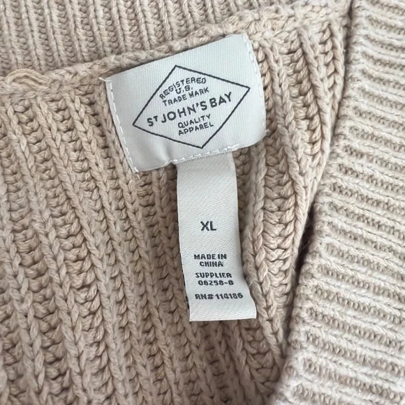 Light Brown St. John's Bay Cottagecore Sweater - Picture 4 of 6